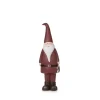 Weihnachts-Deko Santa Figur Terracotta 25 cm Dunkelrot