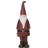 Weihnachts-Deko Santa Figur Terracotta 33 cm Dunkelrot