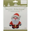 Weihnachts-Deko Santa zum Basteln aus Selbsthärtendem Ton 6 cm x 6 cm Rot-Weiß