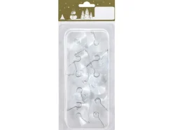 Weihnachts-Deko Saugnäpfe mit Metallhaken Ø 4,2 cm Transparent 16 Stück