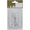 Weihnachts-Deko Saugnäpfemit Haken aus Kunststoff Ø 2 cm Transparent 10 Stück