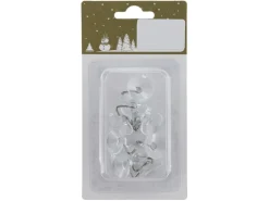 Weihnachts-Deko Saugnäpfemit Haken aus Kunststoff Ø 2 cm Transparent 10 Stück