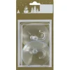 Weihnachtsdeko Saugnäpfe-Set mit Haken Ø 8 cm Transparent 2 Stück