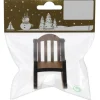 Weihnachts-Deko Schaukelstuhl aus Holz 4 cm x 5 cm x 6,6 cm Braun