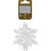 Weihnachts-Deko Schneeflocke aus Kunststoff Ø 9,3 cm Transparent 2 Stück