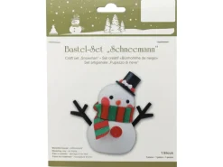 Weihnachts-Deko Schneemann zum Basteln aus Selbsthärtendem Ton 6 cm x 6 cm Weiß