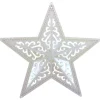 Weihnachts-Deko Stern aus Kunststoff Ø 26 cm Weiß-Transparent