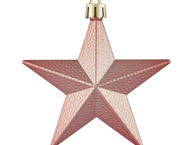 Weihnachts-Deko Stern Rosa 3 Stück