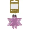 Weihnachts-Deko Sterne zum Hängen aus Kunststoff Ø 6 cm Rosa 2 Stück