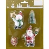 Weihnachts-Deko Weihnachtsfiguren aus Poly Bunt 4 Stück