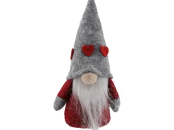 Weihnachts-Deko Weihnachts-Deko Wichtelmann aus Filz 15 cm Rot-Grau