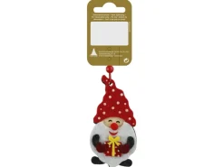 Weihnachts-Deko Wichtel zum Hängen aus Filz 10 cm Rot-Weiß