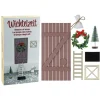 Weihnachts-Deko Wichtelstarter-Set 18,5 cm x 9,5 cm x 3 cm Braun-Grün 7-teilig
