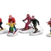 Weihnachtsdekoration Figuren Wintersport 5er-Set