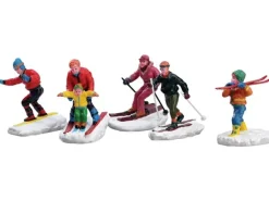 Weihnachtsdekoration Figuren Wintersport 5er-Set
