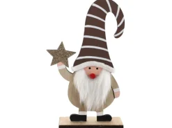 Weihnachtsdekoration Holzaufsteller Wichtel mit Stern