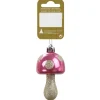 Weihnachtsdekoration Pilz aus Kunststoff Pink