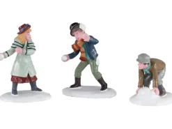 Weihnachtsdekoration Schneeballschlacht 3er-Set