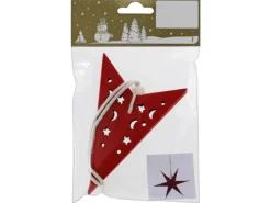 Weihnachtsdekoration Stern aus Papier zum Auffalten Rot
