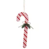 Weihnachtsdekoration Zuckerstange aus Holz Rot-Weiß