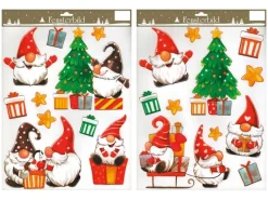 Weihnachts-Fenster Dekoration - Fensterbilder Sortiert Bunt 29 x 41 cm