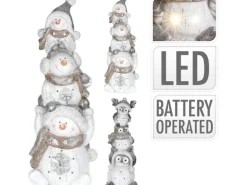 Weihnachtsfigur mit LED-Beleuchtung 2-fach sortiert