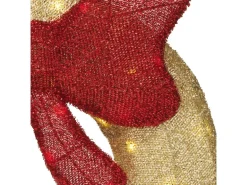 Weihnachtskranz mit Beleuchtung Ø 40 cm x 10 cm Gold-Rot