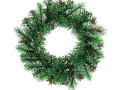 Weihnachtskranz mit LED-Beleuchtung Ø 45 cm x 10 cm Grün