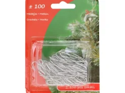 Weihnachtskugel Aufhänger Metall 100 Stück Silber