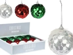 Weihnachtskugel Blatt Ø 8 cm 3-fach sortiert