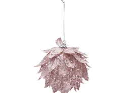 Weihnachtskugel Blatt Polyester Ø 8 cm 2-fach sortiert