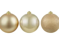 Weihnachtskugel Champagner Ø 14 cm 3-fach sortiert