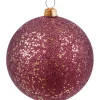 Weihnachtskugel Glitzer Beerenrot