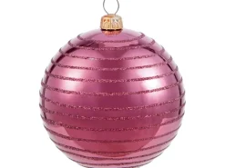 Weihnachtskugel mit Bemalung Beerenfarben