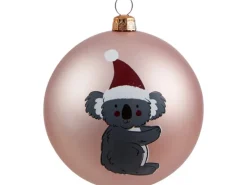 Weihnachtskugel mit Bemalung Koala Rosa