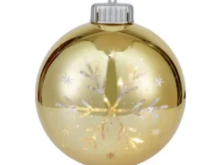 Weihnachtskugel mit Motiv inkl. LED Warmweiß Ø 15 cm 6-fach sortiert