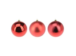 Weihnachtskugel Polystyrol 140 mm Rot 3-fach Sortiert