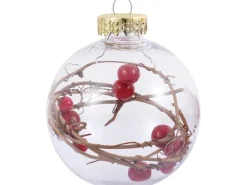 Weihnachtskugel Transparent mit Deko