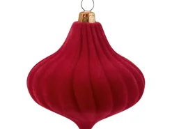 Weihnachtskugel Zwiebelform Dunkelrot