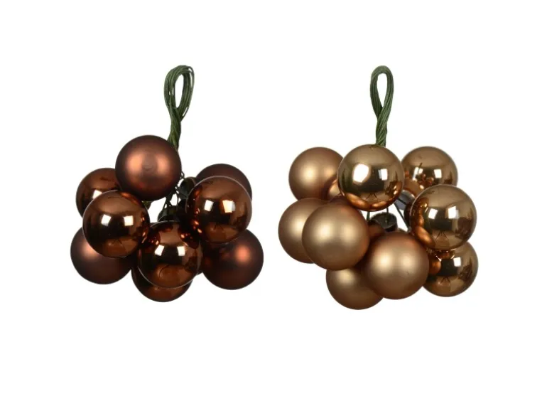Weihnachtskugel-Bündel 10 Stück Farbauswahl Ø 2 cm Braun