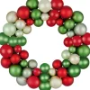 Weihnachtskugel-Kranz Ø 35 cm Mehrfarbig
