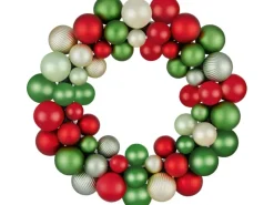 Weihnachtskugel-Kranz Ø 35 cm Mehrfarbig