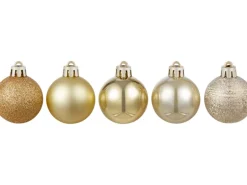 Weihnachtskugeln-Set 30-teilig Gold 4 cm