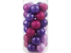 Weihnachtskugeln-Set 30-teilig Lila 4 cm