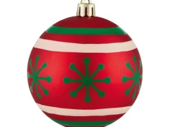 Weihnachtskugel-Set Ø 8 cm Rot-Grün-Weiß 12-fach Sortiert