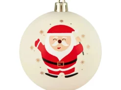 Weihnachtskugel-Set Ø 8 cm Rot-Grün-Weiß 12-fach Sortiert