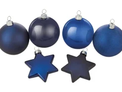 Weihnachtskugel-Set Ø 6 cm 50-teilig Dunkelblau