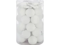 Weihnachtskugel-Set Ø 6 cm 50-teilig Weiß