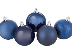 Weihnachtskugel-Set Ø 6 cm 25-teilig Blau