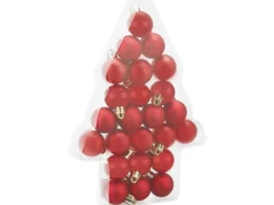 Weihnachtskugel-Set Ø 3 cm 24-teilig Rot